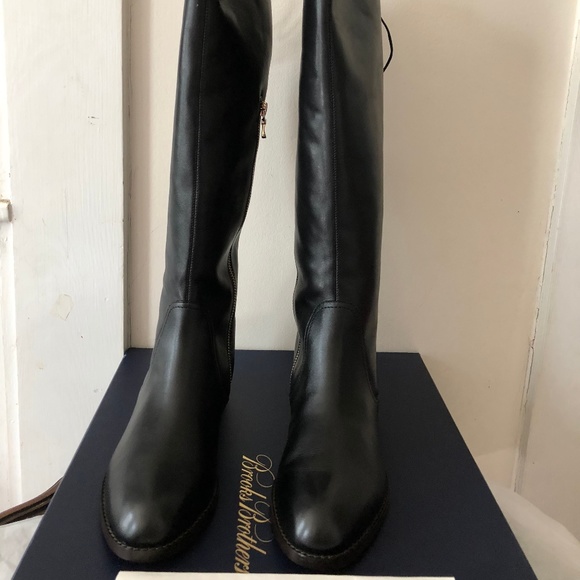 Brooks Brothers Black Calfskin Laced Boots 8.5 (M)